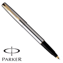 قلم حبر سائل رولر باركر فرونتير ستينلس ستيل مذهب + حافظة للقلم