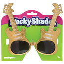 Unique Wacky Shades Novelty Glasses - Gold Guitar