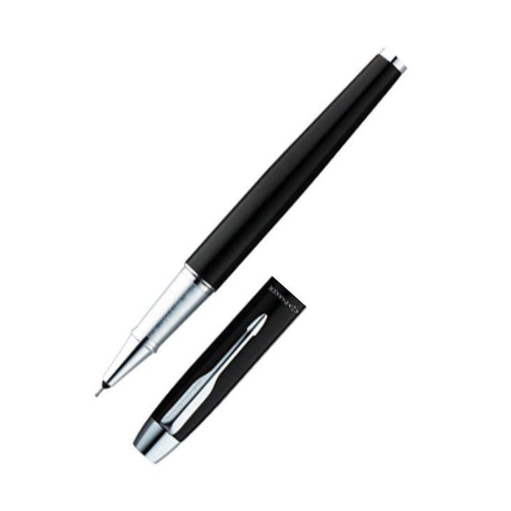 طقم أقلام باركر اي ام أسود كروم ريشة + سائل رولر