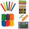 Kole Mini Craft Sticks Natural & Color - Pack of 100