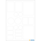 ملصقات ليبل يدوي أبيض متعدد القياسات سعة ١٣٣