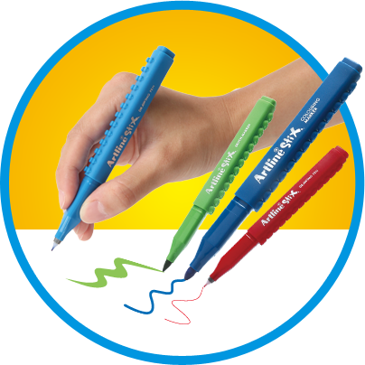 اقلام ماركر رأس فيلت ٠،٥ ملم ملونة شكل قطع ليجو ارتلاين سعة ١٢ قلم