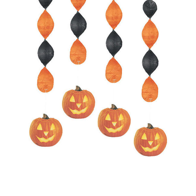 Unique Party HalloweenHanging Decorations - Pack of 4