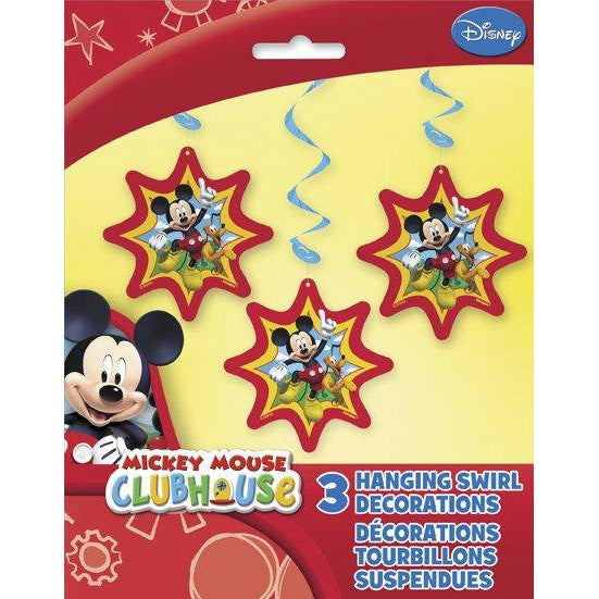 Unique Disney Mickey Mouse 3 Hanging Swirl Decorations