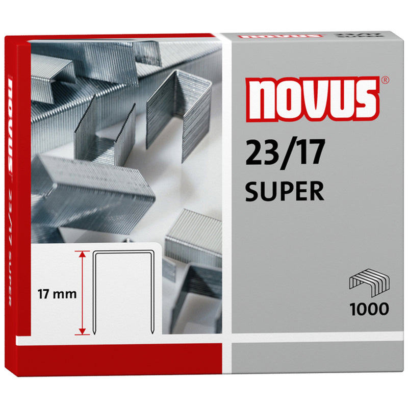 Novus 23/17 Super Steel Staples - Pack of 1000