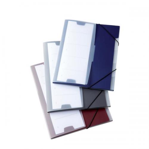 Durable Office Coach 5 Dividers 3 Flap File with Elastic Band & Front Organizer Index - A4