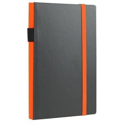Notes & Dabbles Flynn Grey Hard Cover Plain Journal with Pen Holder - A4