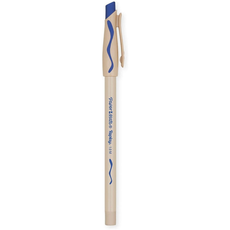 Paper Mate Replay Erasable Ball Pen Medium Tip 1.0mm Blue - Pack of 4