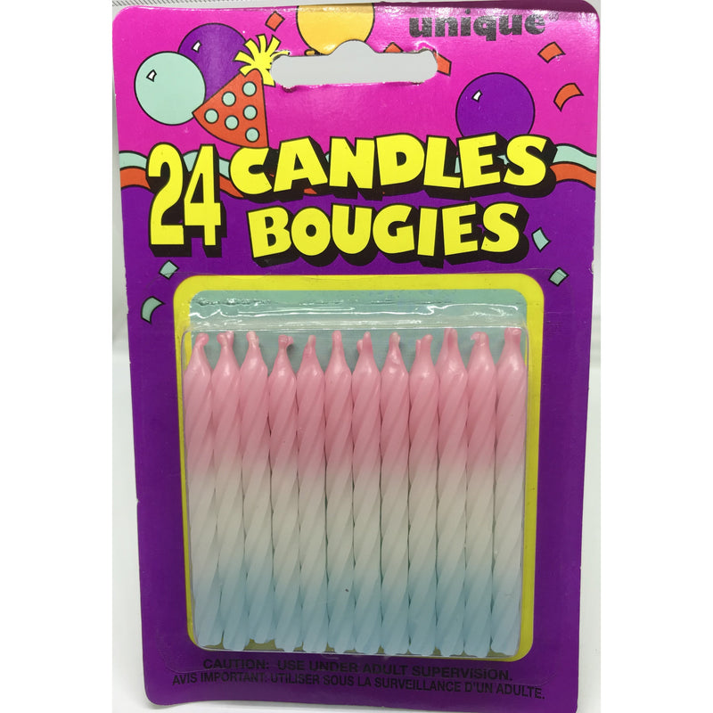 Unique Candles Pastels - Pack of 24