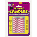 Unique Magic Candles Pink - Pack of 10