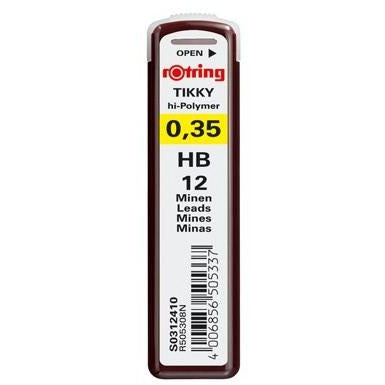 Rotring Polymer Leads 0.35 HB - Pack of 12