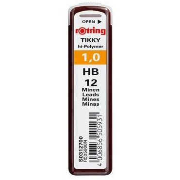 Rotring Polymer Leads 1.00 HB - Pack of 12