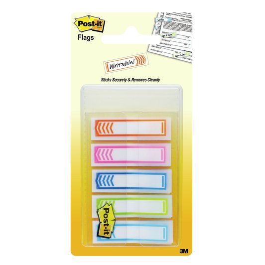 3M Post-it® Arrow Flags Tabs 11,9x43,2 mm Assorted Colours - Pack of 100