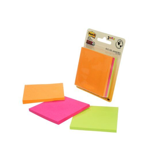3M Post-it® Notes Super Sticky 3"x3" / Pack of 4 Colored