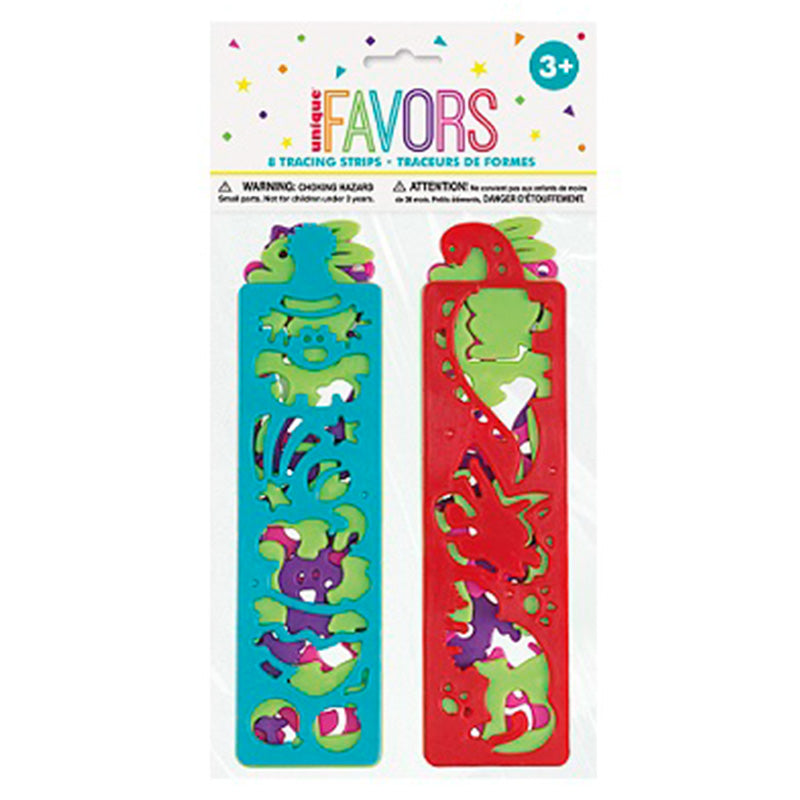 Unique Party Favors Tracing Strips 15cm - Pack of 8