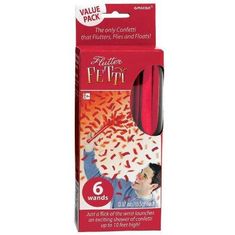 Amscan Flutter Fetti Confetti Shooters - Pack of 6