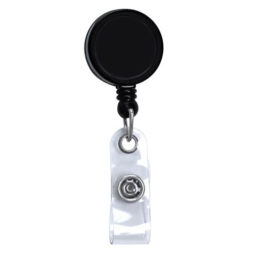 Kejea ID Badge Reel Clip Black Round