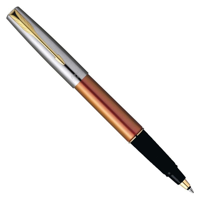 قلم حبر سائل رولر باركر فرونتير برتقالي مسكة ذهبية
