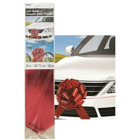 Unique Party Jumbo Car Bow 46cm - Red