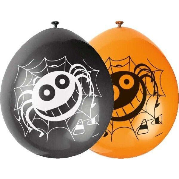 Unique Party Halloween Printed Balloons Spider - Pack of 10