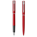 طقم أقلام واترمان الّوور أحمر كروم ريشة + جاف
