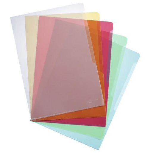 Durable A4 Transparent Colour Business  L-Shape File