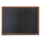 Bi-Office Double Sided Chalk Board  - Walnut Frame