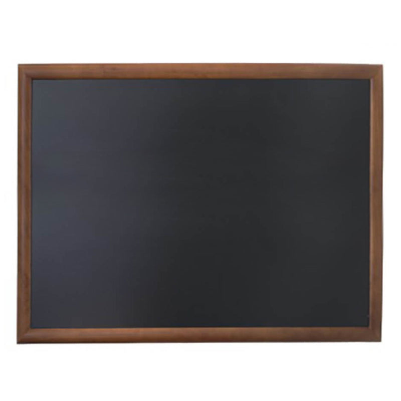Bi-Office Double Sided Chalk Board  - Walnut Frame