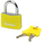 Master Lock 40mm Solid Aluminum Padlock Covered Yellow