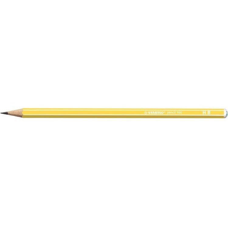 Stabilo Yellow Pencil 160 Hexagonal HB - Pack of 12